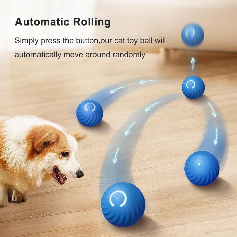 Automatic Rolling Cat Ball Toy Smart Kitten Toy Training Pet Kitten Interactive Self Moving Dog best