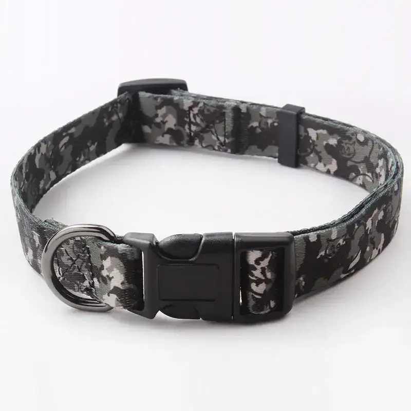 Best Quality safety comfortable Durable Nylon woodland camo dog collars Adjustable Custom Various sizes