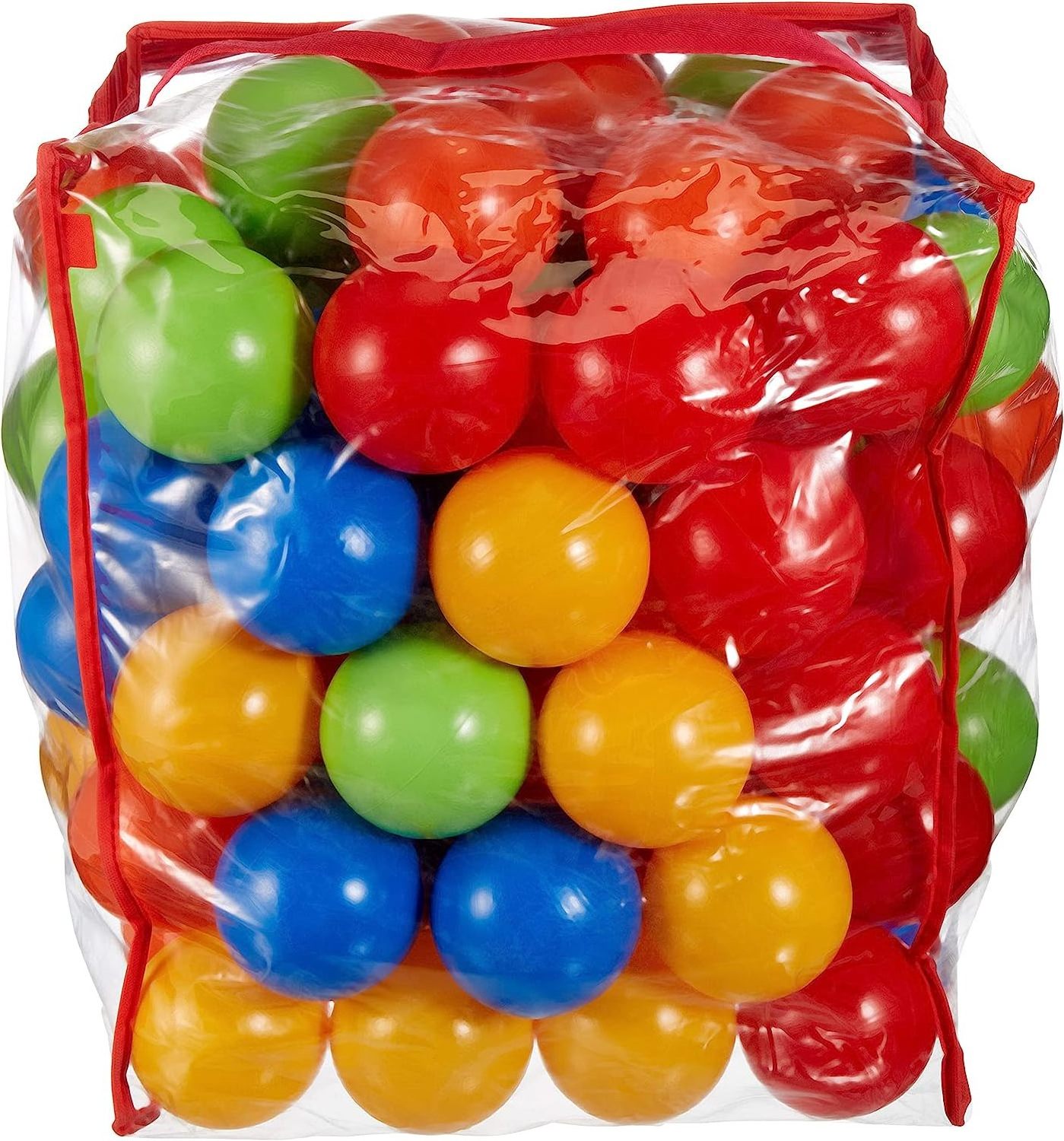 Beach and Pool Balls 100 Pieces 9cm Game And Fun Toys in a Bag Ocean Ball Pit Indoor and Outdoor Play Plastic Various Colours