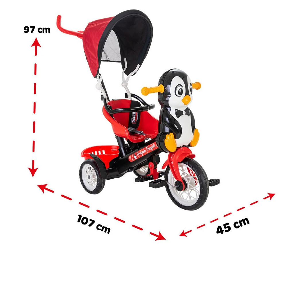 Hot sale Popular Wholesale Penguin Tricycle with Parental Control Pedal Bike Mechanical Horn Ride on Car Baby Toys for Kids