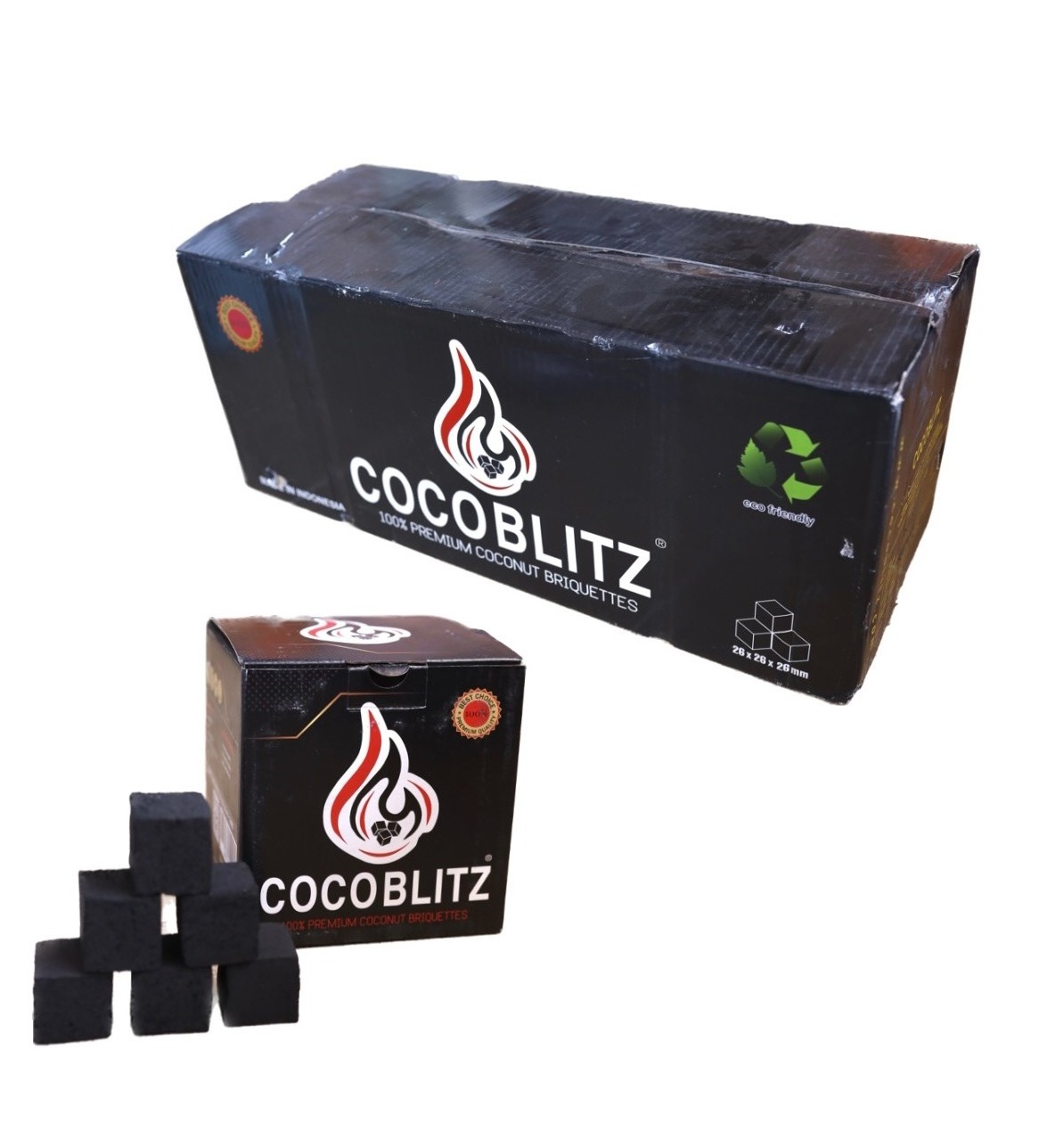 Firemax Coconut Quality Hookah Charcoal Made from Coconut Shell Compressed Long Burning Time Square Hookah Charcoal