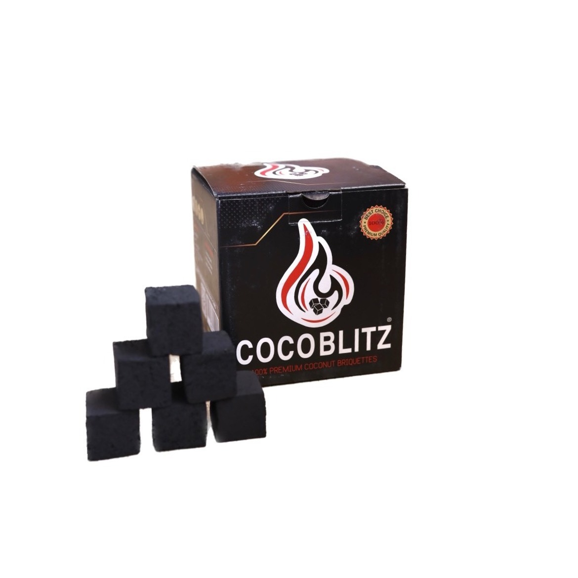 Firemax Coconut Quality Hookah Charcoal Made from Coconut Shell Compressed Long Burning Time Square Hookah Charcoal