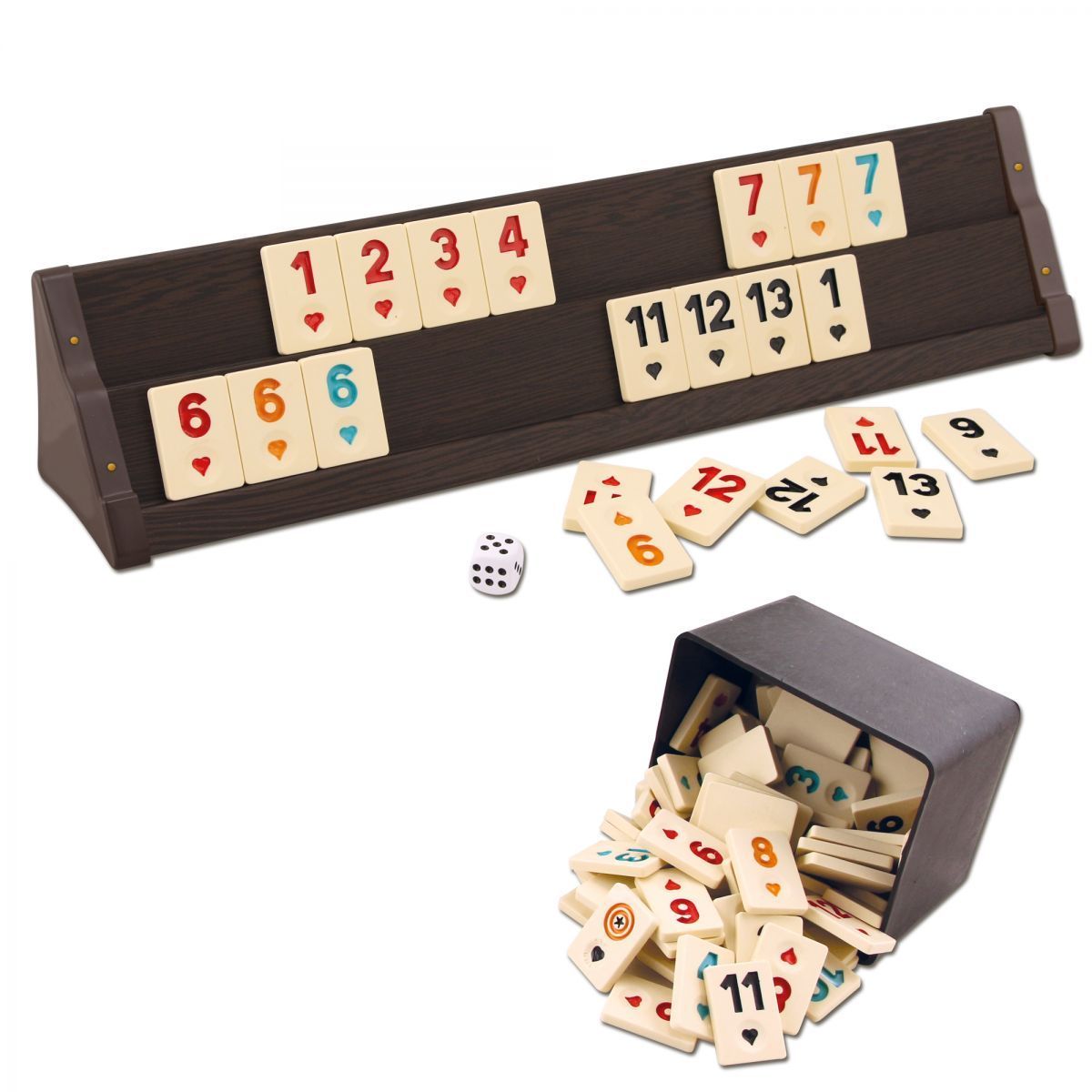 101 Plus Okey Team Rummystar Wooden Rummy Set Wholesale Dirt-Resistant Cue Scratch-Resistant Wipeable and Mold-Resistant