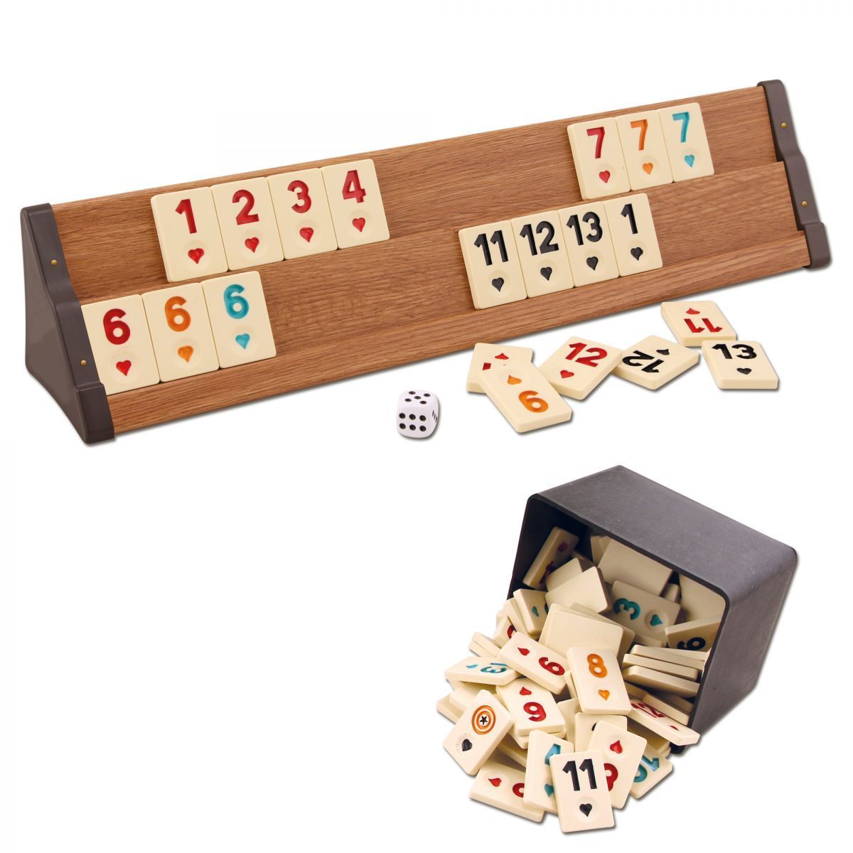 101 Plus Okey Team Rummystar Wooden Rummy Set Wholesale Dirt-Resistant Cue Scratch-Resistant Wipeable and Mold-Resistant