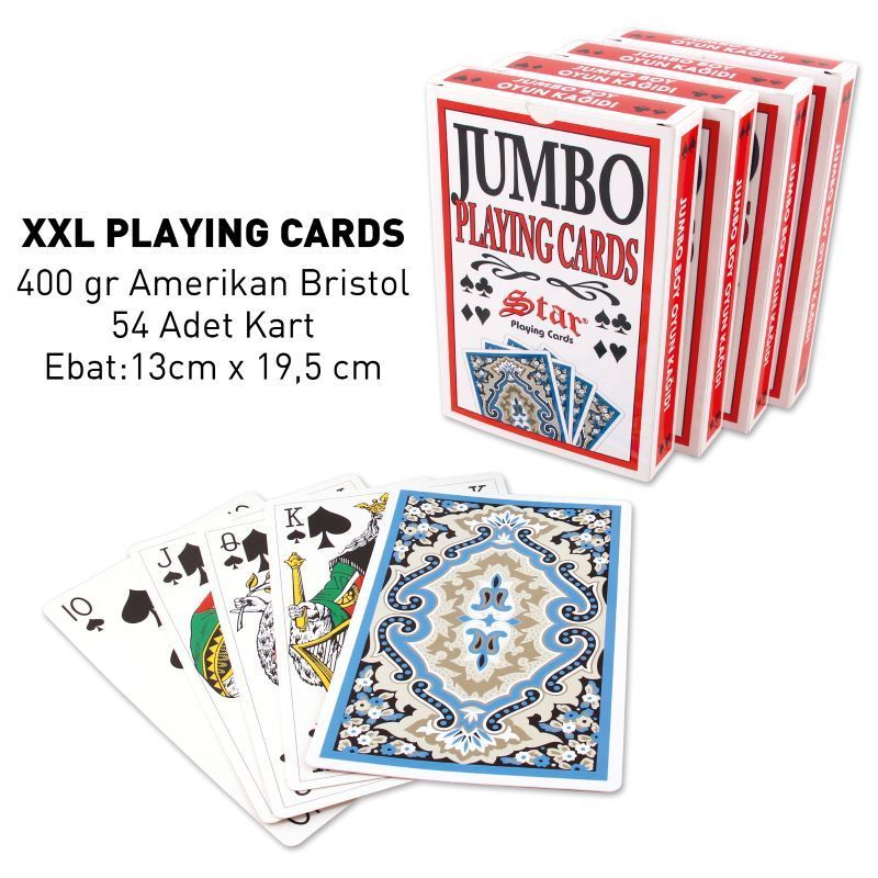 Jumbo Playing Cards 13x19,5 cm American Bristol Professional Factory Directly Playing Cards