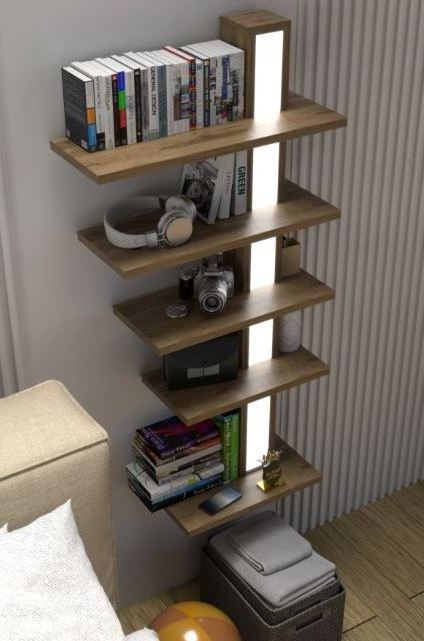 Iron Pipe Shelf Bookcase Open Bookshelf Home Floating Storage Book Shelves Industrial Wall Mount Metal Black OEM Key HEN Item