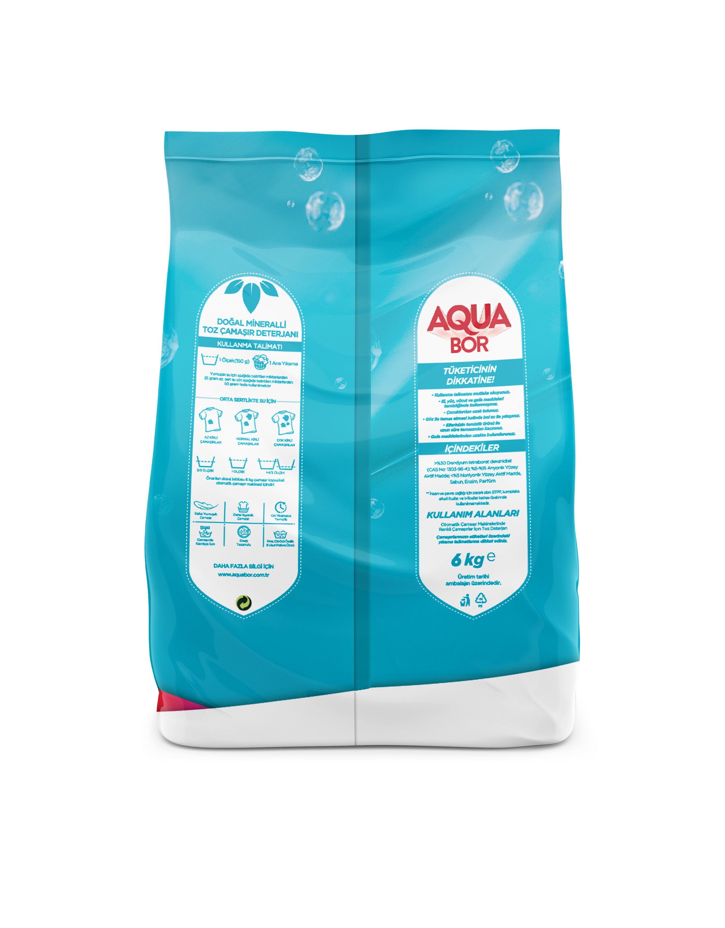 For Coloured Laundry Aqua Boron Natural Mineral Detergent Contains 80% Boron Produced From Boron Mine 6Kg 40 Wash