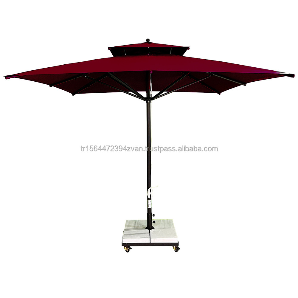 3x3 Corded Garden Umbrella without Fringes Umbrella Poolside Site Common Areas Beaches Between Sunbeds Umbrella