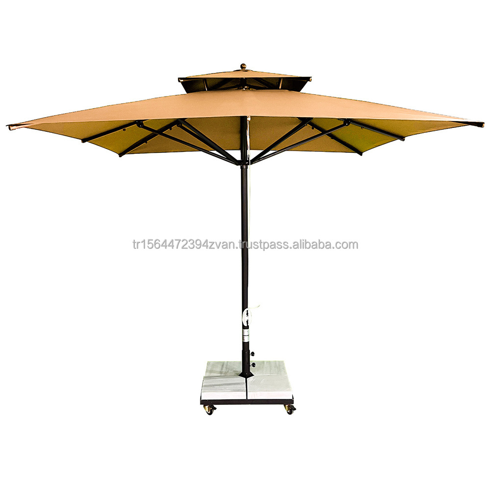 3x3 Corded Garden Umbrella without Fringes Umbrella Poolside Site Common Areas Beaches Between Sunbeds Umbrella