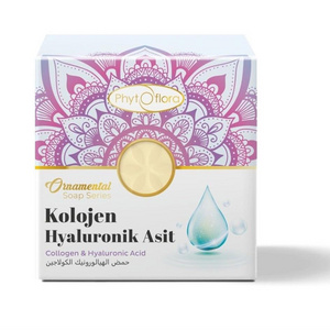 Collagen and hyaluronic acid soap is a moisturizing soap with natural ingredients that can be applied to hair and skin.