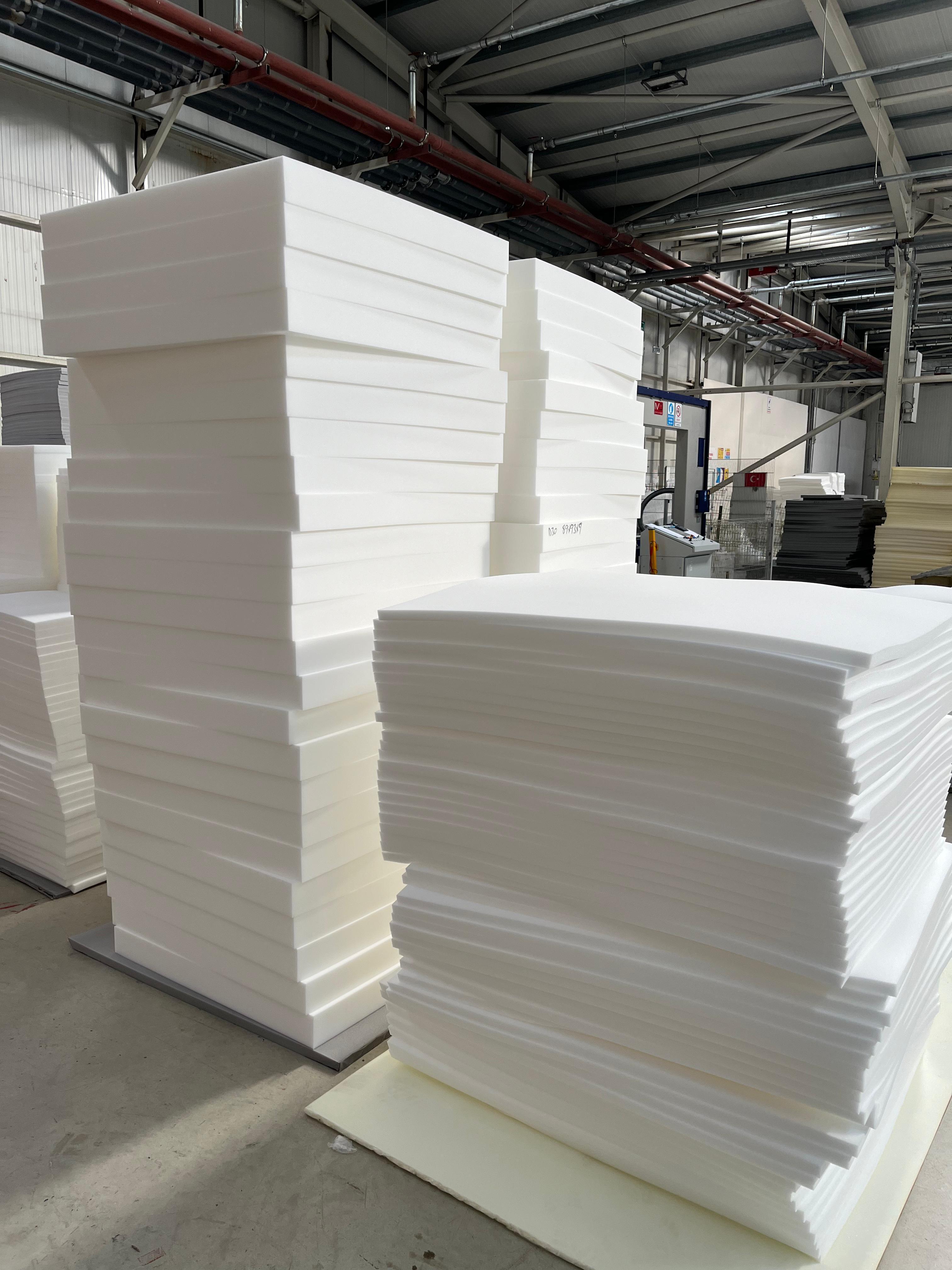 Polyurethane European Sheet Visco Foam Soft Yellow Color