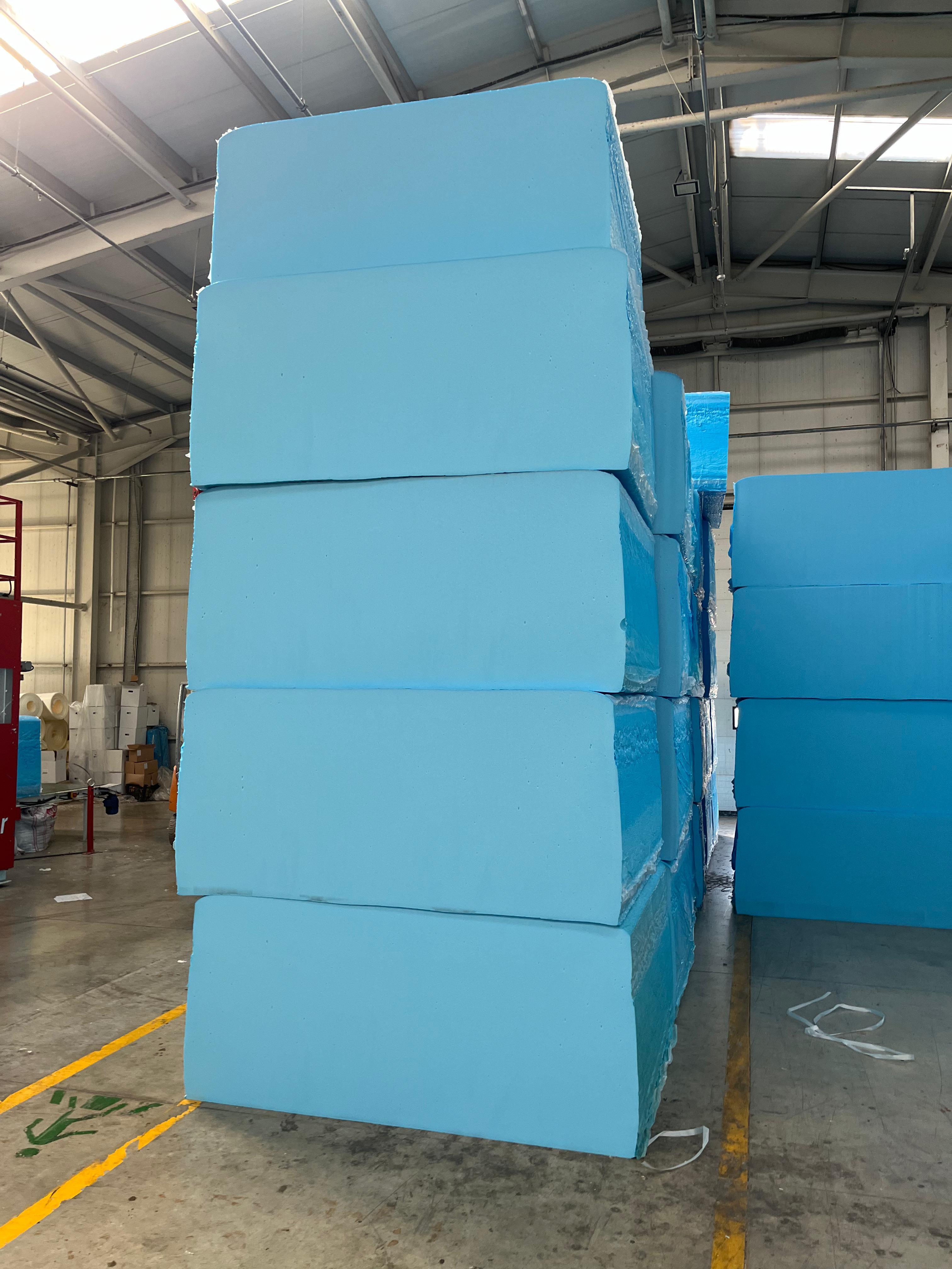 Polyurethane European HR Block Foam Hard&Soft Blue Color