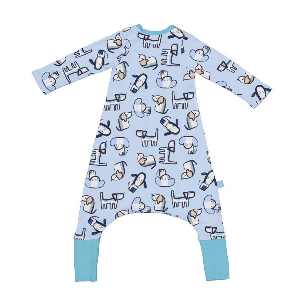 Woolnat Merino Wool Double Layer Long Sleeve Blue Puppy Themed Sleeping Bag