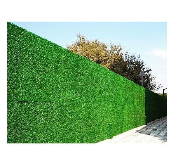 Best price  European artificial grass fence panels manufacturer  for outdoor walls  and privacy usages artificial flower garden