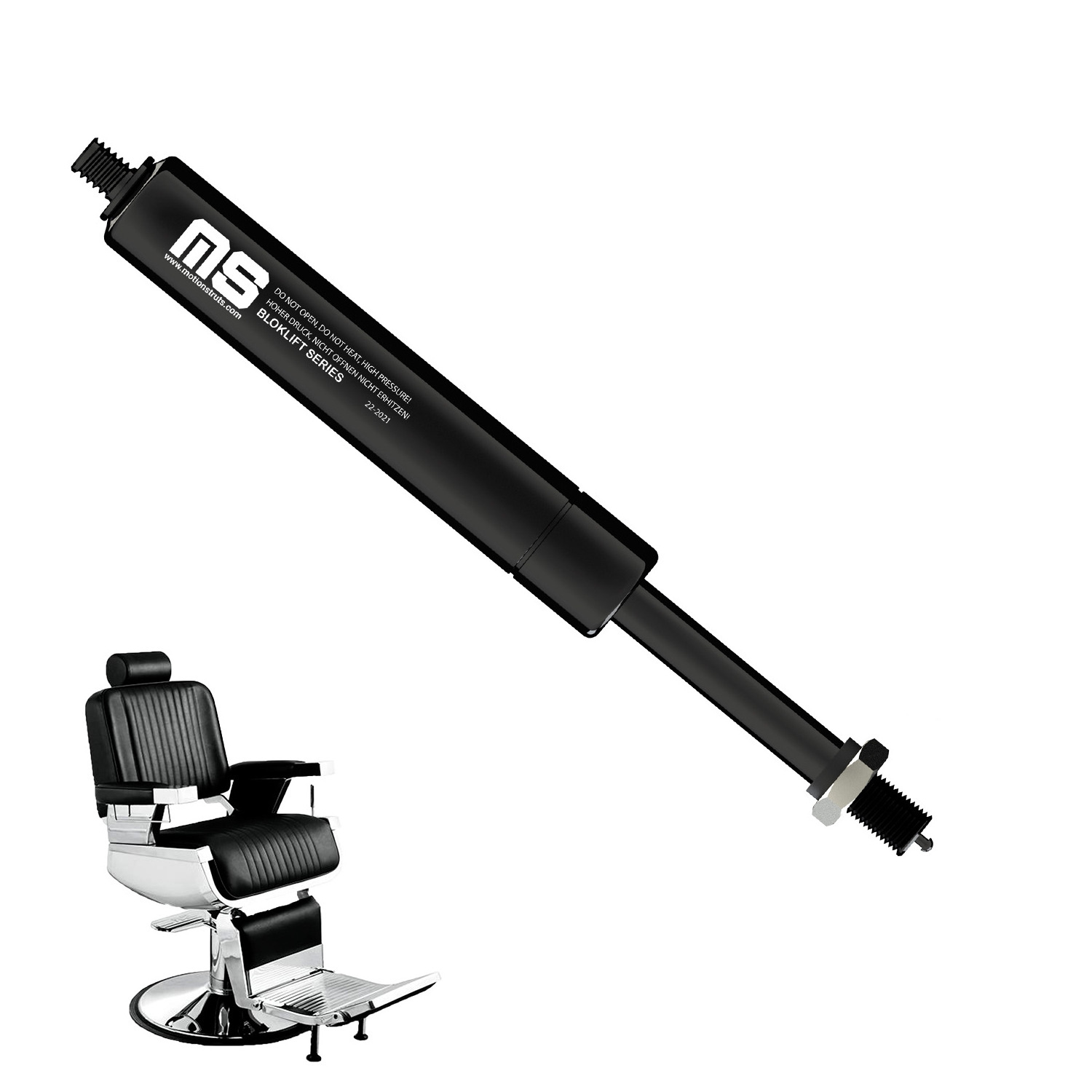 BTE27-120-416-F1 416 mm Rigid Locking Gas Spring Strut for Hydraulic Salon Chair 120 mm Stroke ISO Certified Factory Sale