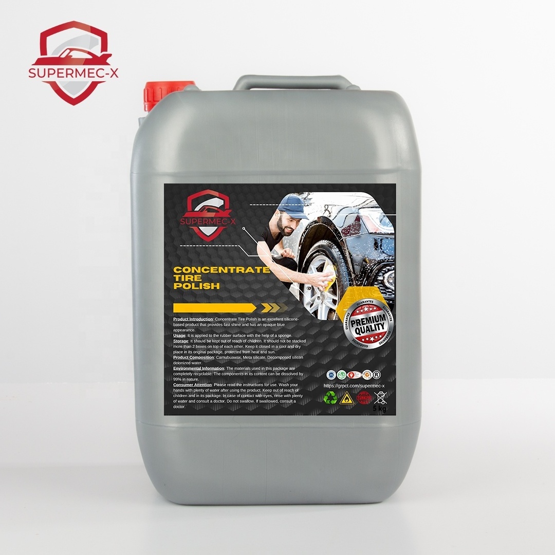 Concentrate Tire Polish 5 Kg Supermec-x Polishing Liquid Auto Detailing Chemical For Car Easy Clean Shine Protect Tire Spraying