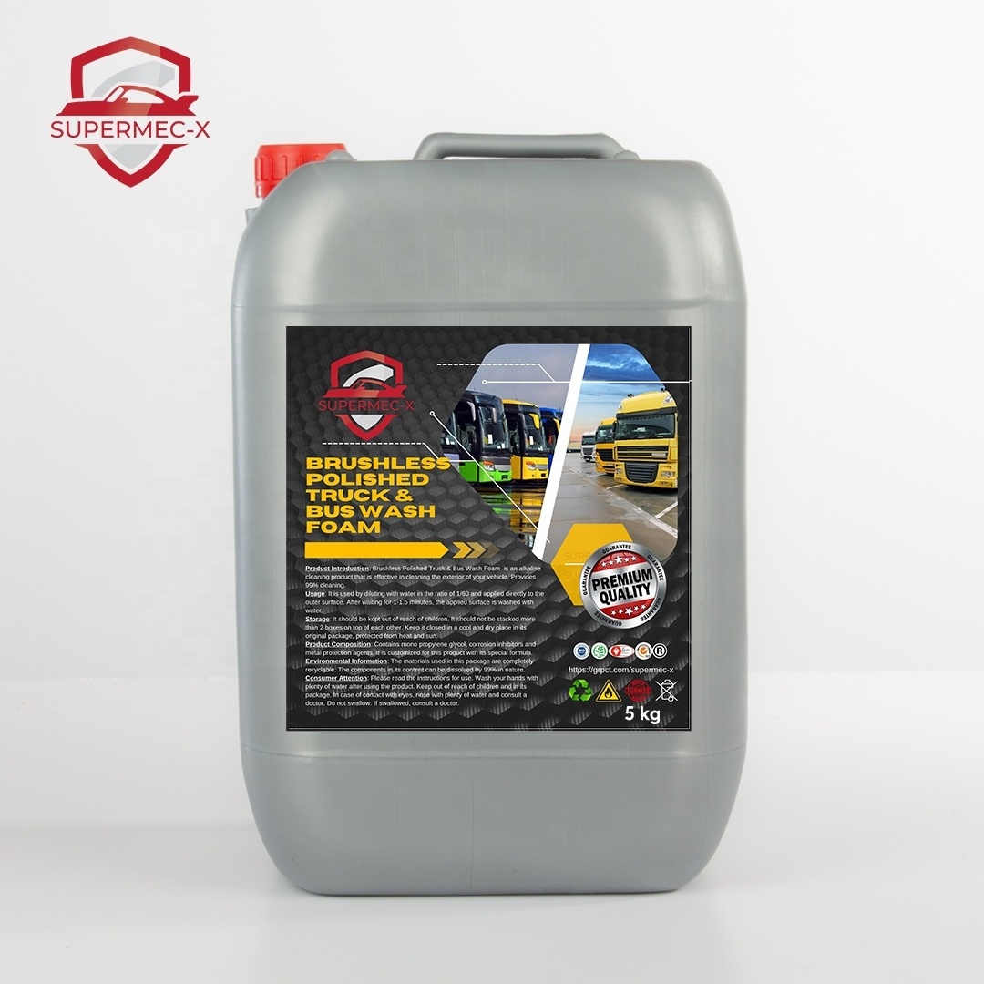 Brushless Polished Truck & Bus Wash Foam 5 Kg Supermec-x Car Care Detail Cleaning Shampoo Chemical Automotive Parts Accessories