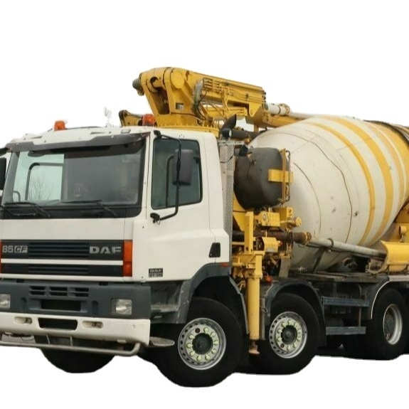 DAF CF 340 8X4 CONCRETE MIXER PUMP CBM Cylindrically Shaped Transportation Dry Powder Bulk Cement Tank Semi Trailer