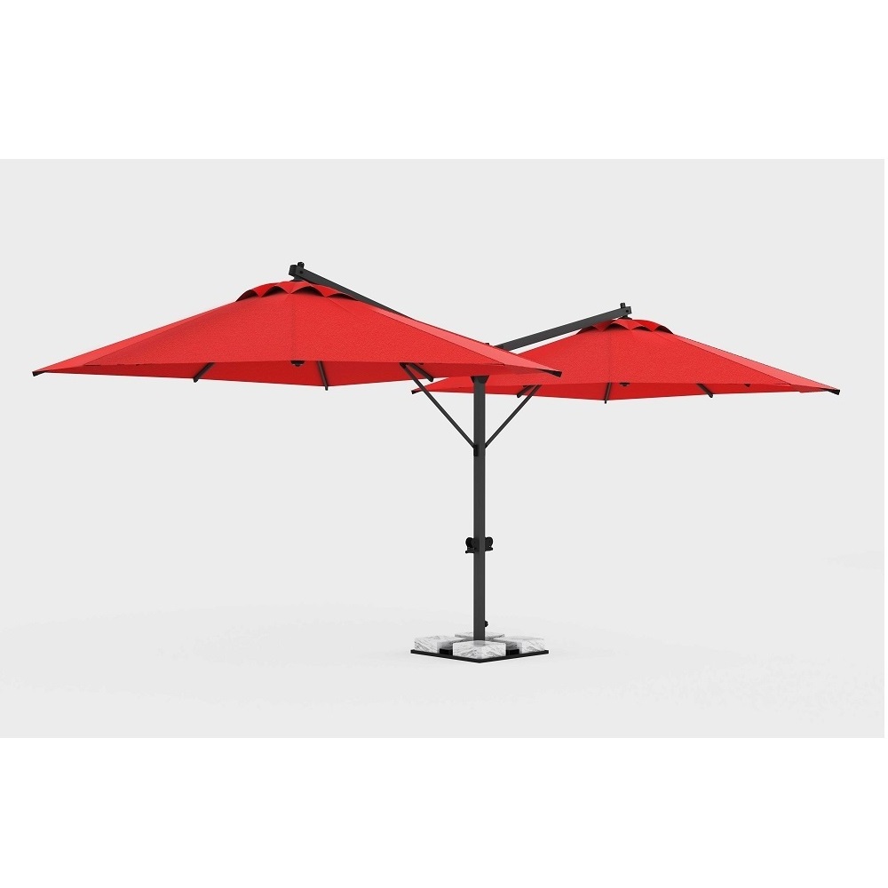 Banana T Post Double Circular Umbrella 350cm High Quality Parasol for Hotel Outdoor Beach Garden Umbrella Parasol