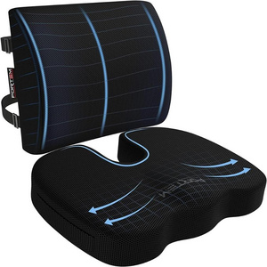 Memory Foam Orthopaedic Seat Pad for the Office Against Coccyx Pain Wheelchair Cushion Seat