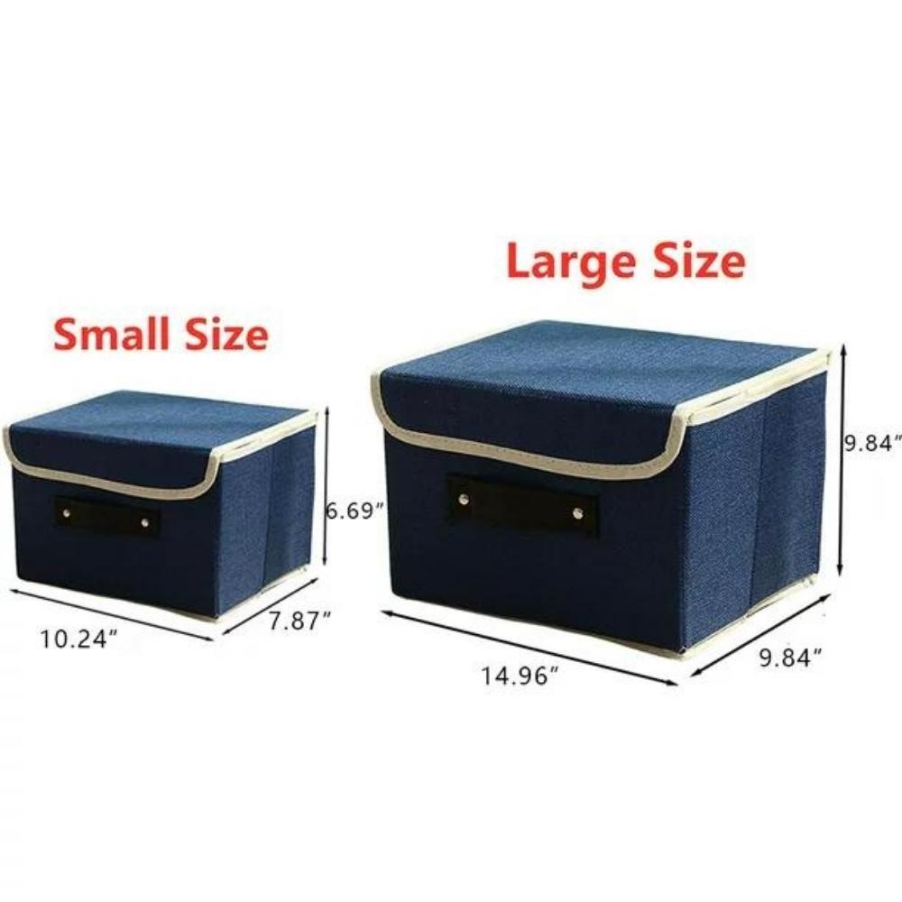 Hot Sale Large Foldable Non-Woven Fabric Storage Box with Lid and Handles for Clothes Fabric Kids Storage Organizer