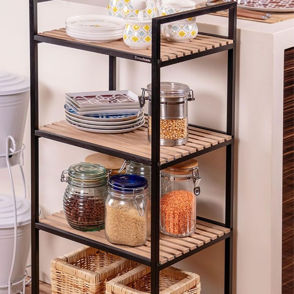 Kitchen Cabinet Metal Wood Organizer Decorative Multi Purpose Shelf Racking  Shelves Unit Storage Racks For Home Office School