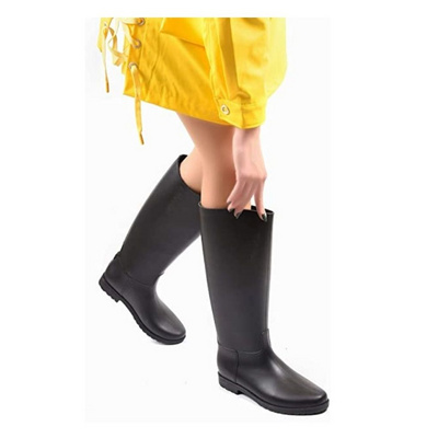 Waterproof Fashion Work Garden Middle Tube Rain Shoes Outdoor Women High Rubber Rain Boots