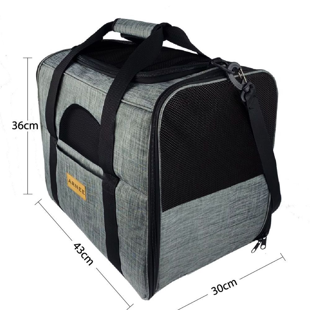 Gray Large Size Cat Dog Carrying Bag Cat Bag Premium design pet carrier bag Stylish design and convenient Legal use on airplane