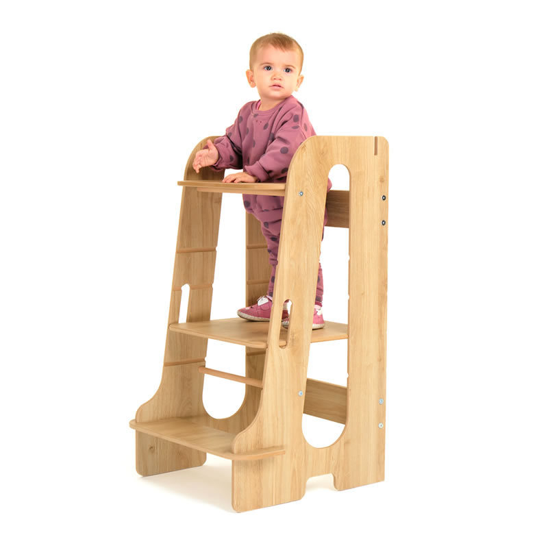 Montessori learning tower wooden toddler kitchen helper for kid collapsible learning tower step stool kids kitchen tower