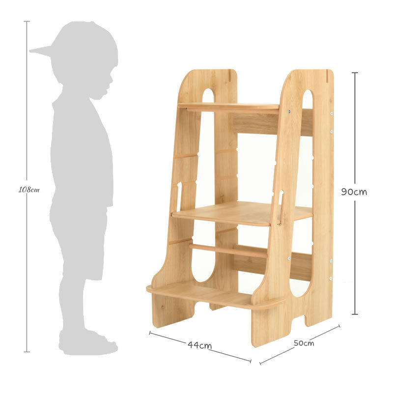 Montessori learning tower wooden toddler kitchen helper for kid collapsible learning tower step stool kids kitchen tower