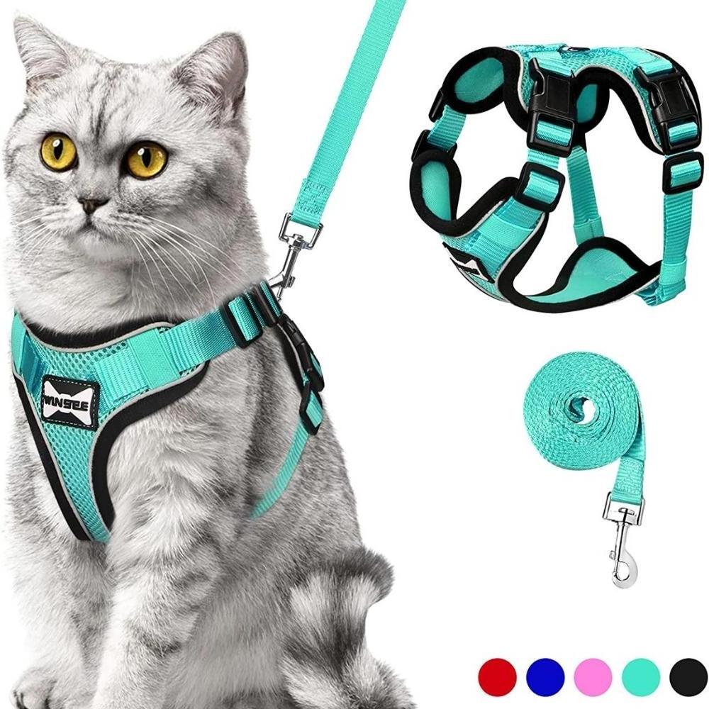 Cat Harness Leash for Kitten Puppy Escape Proof Cute Pet Vest Harnesses for Small Dog Cat | Adjustable Soft Kitty Harness