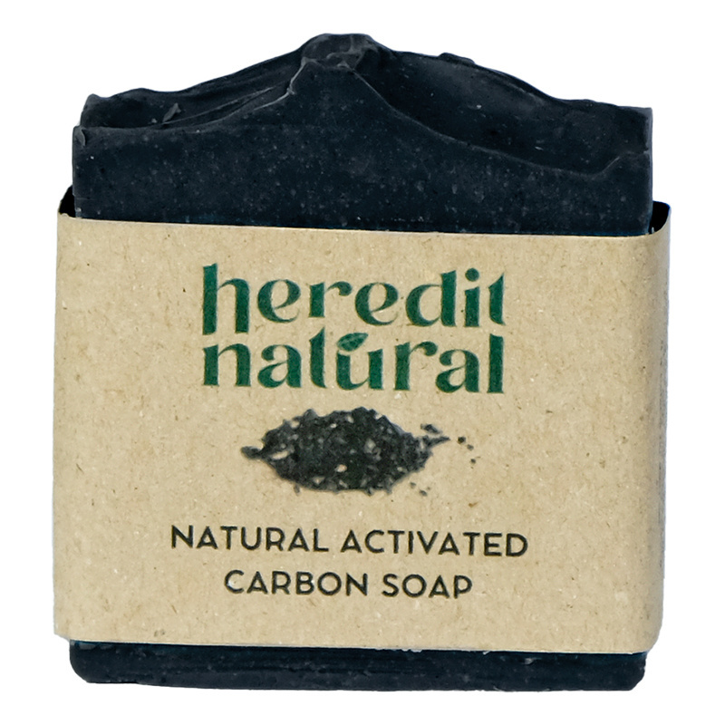 High Quality Private Label Natural Activated CharCoal Handmade Black Tea Tree Oil 100 gr Bar Soap for peeling effect detoxify