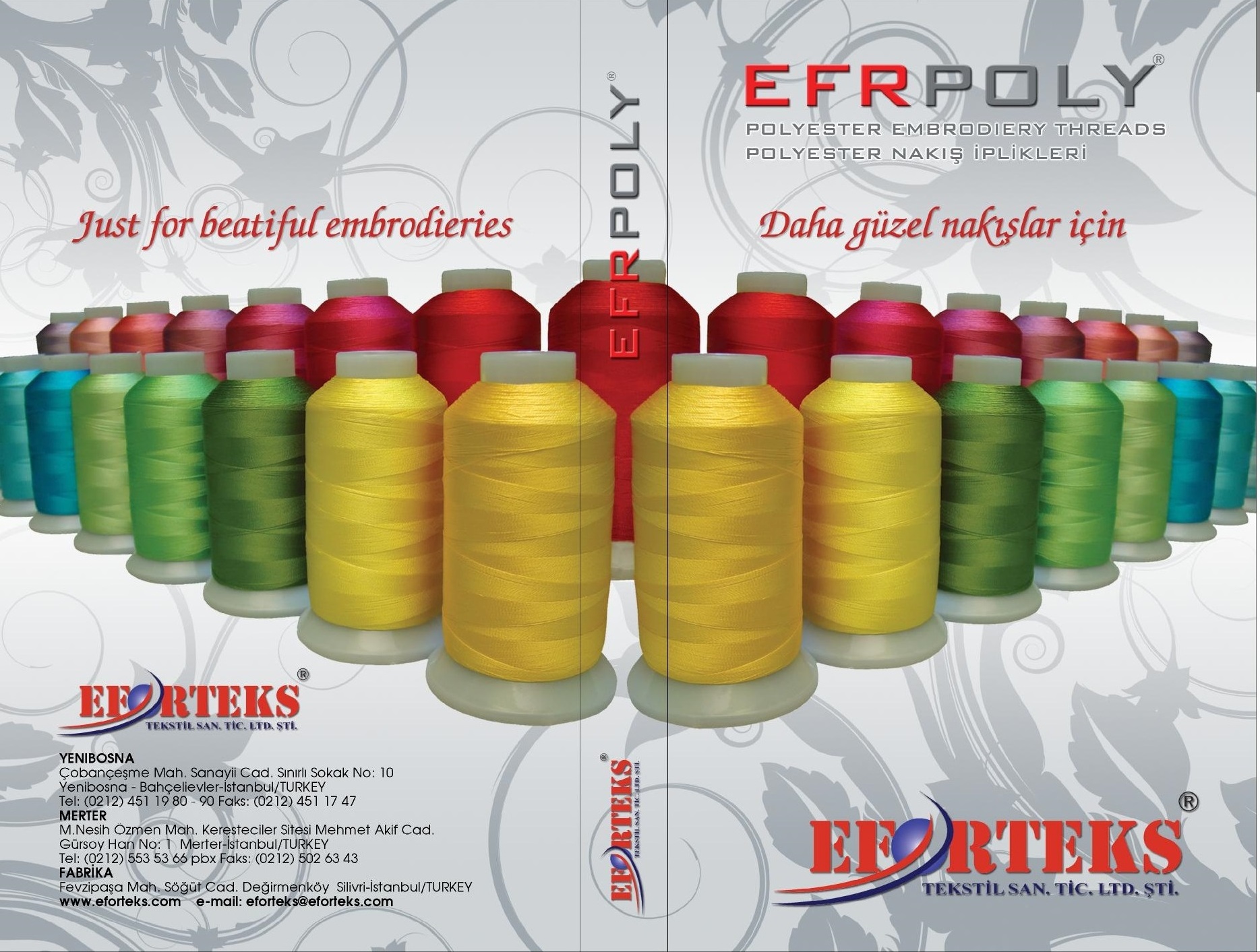 %100 Polyester Machine Embroidery Thread 120D/2 Dyed Embroidery Thread Embroidery Thread 2500 mt/cone