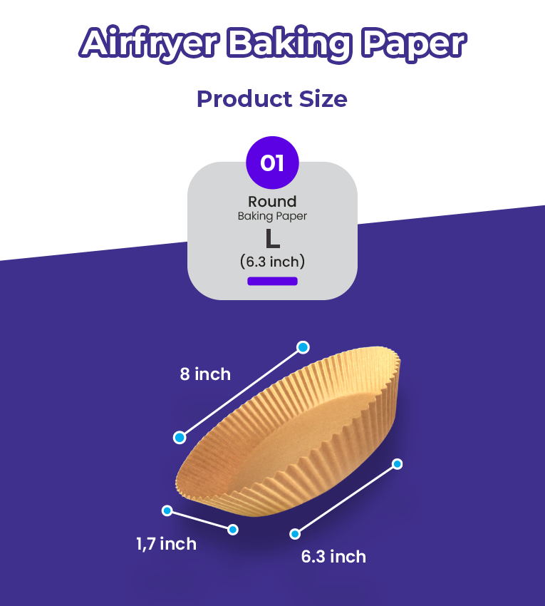 Oil Proof Water 120pcs 20cm Disposable Airfryer  Paper Liners Nonstick Parchment Sheets paper