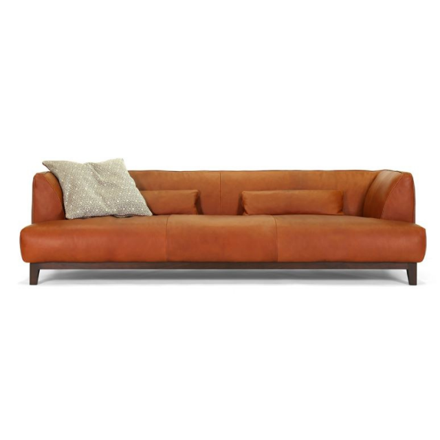 Malaga Sofa Wooden Legs Modern And Minimal Design Comfortable Seating Surface Fired Hornbeam Wood Frame