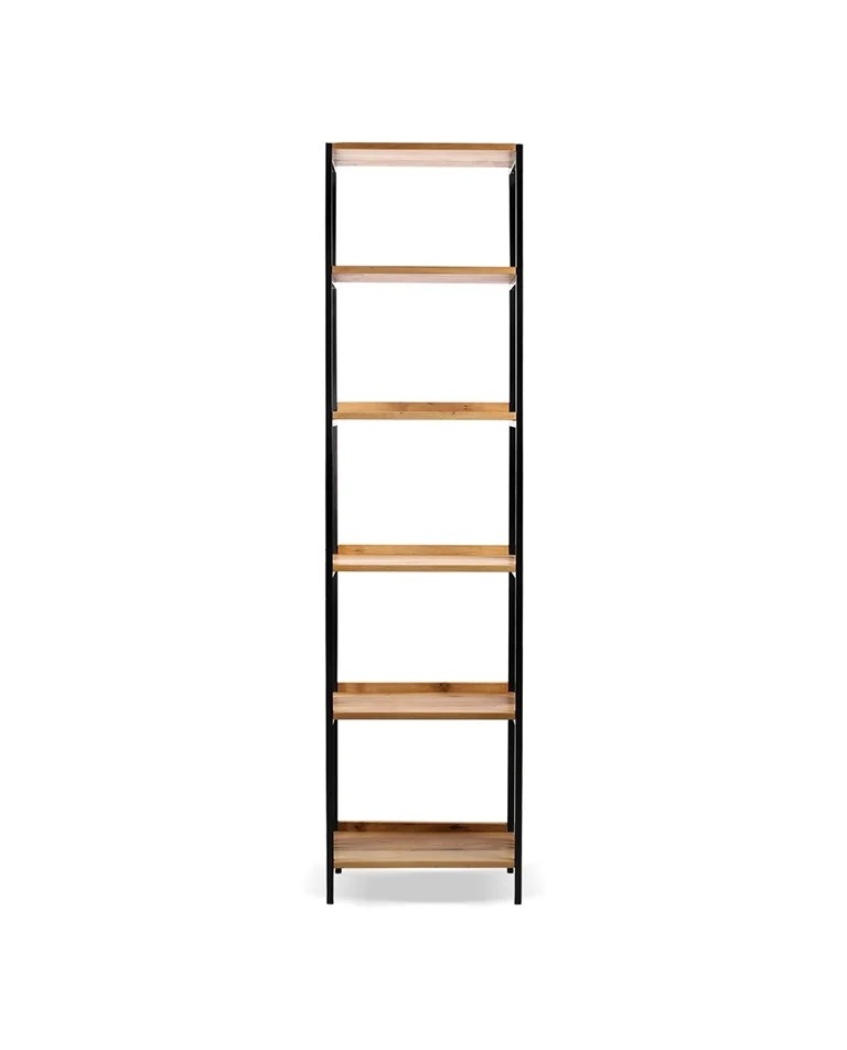 Bookcase with 6 shelves Small Diagonal Elegant and Functional Bookcase Models modern open shelf bookcase 60x35x220 cm