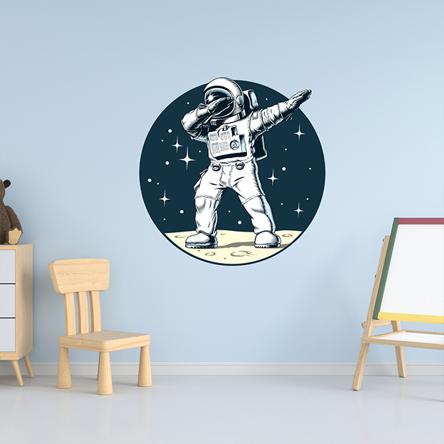 Astronaut Space Children's Room Wall Sticker Set  Glass Wall Door Decorative Sticker Home Decoration for Baby Room