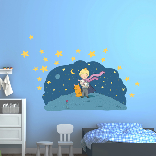 Little Prince Wall Sticker Set Decorative Sticker Children Room Sticker Baby Nursery Playroom Wall Decoration for Kid room