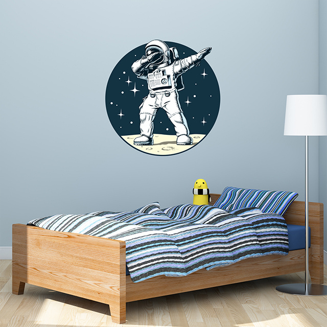 Astronaut Space Children's Room Wall Sticker Set  Glass Wall Door Decorative Sticker Home Decoration for Baby Room