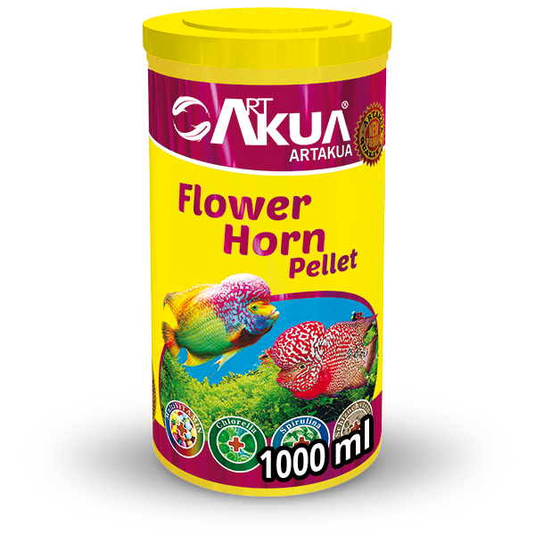 ArtAkua Flower Horn Pellet Ornamental Fish Food Feed Wholesale High Quality 250ml 1000ml 3Kg