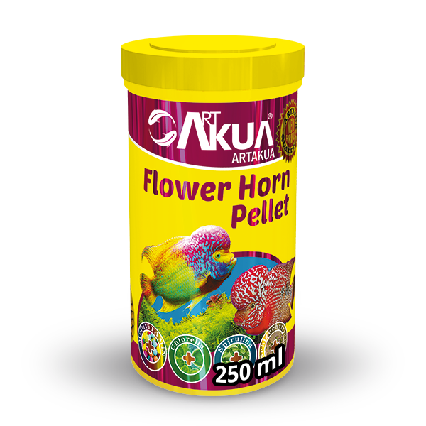 ArtAkua Flower Horn Pellet Ornamental Fish Food Feed Wholesale High Quality 250ml 1000ml 3Kg