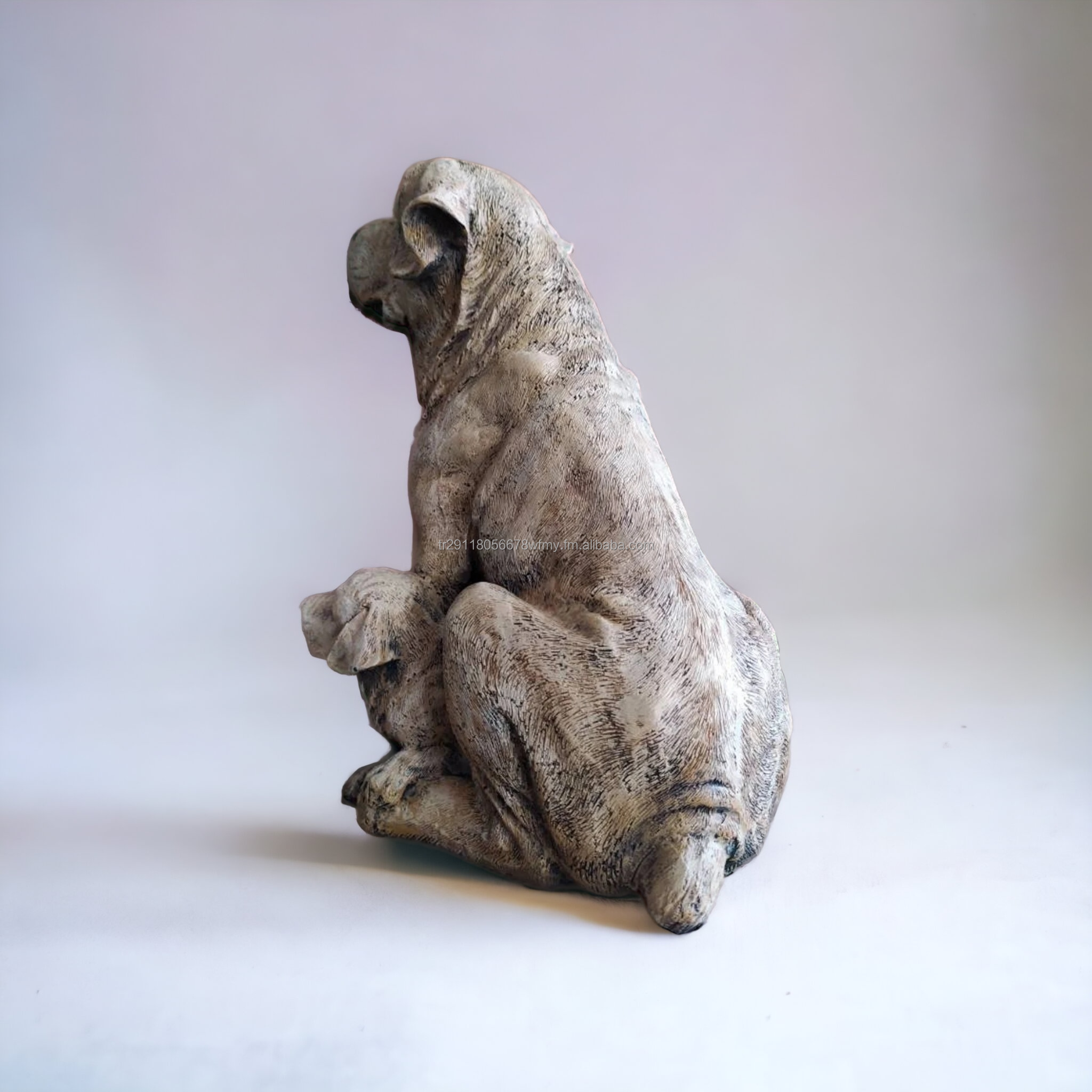 Dog Statue with Puppy Resin Sculpture Indoor outdoor Decoration Golden Retriever Cute Dog Animal Sculpture