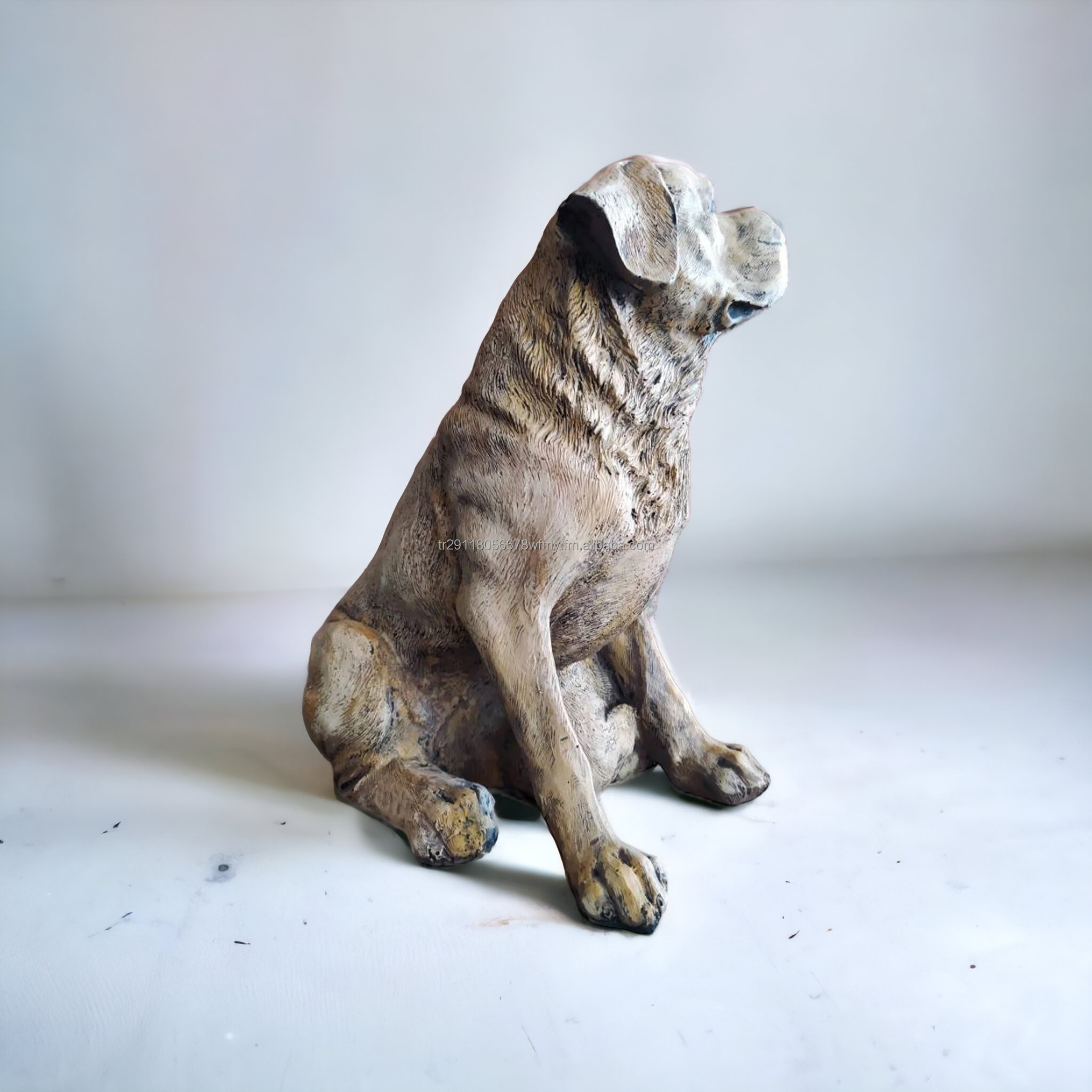 Dog Statue with Puppy Resin Sculpture Indoor outdoor Decoration Golden Retriever Cute Dog Animal Sculpture