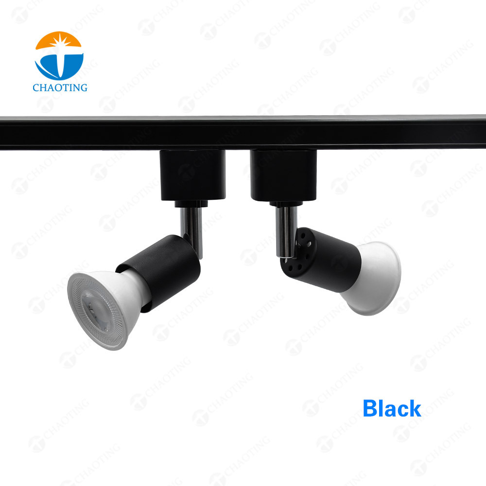 Hot Sale 360 Adjustable Compact LED Tracklights Housing MR16 GU10 Spots Lamp Body Track Light Fixture Commercial Mini Spotlights