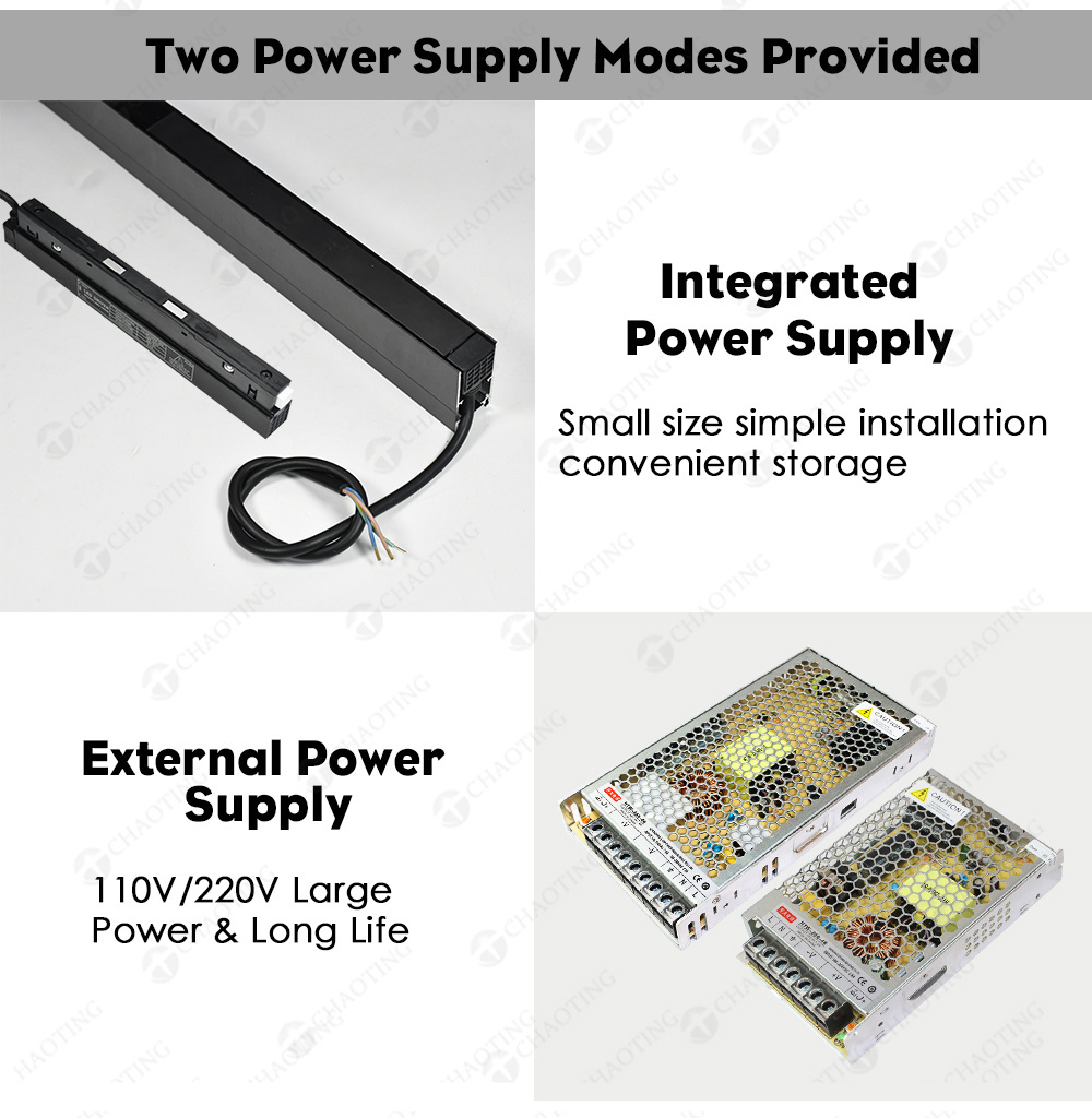 Magnetic LED Track Light Accessories 1M 1.5M 2M Straight Connector Track Light Rail System Magnet Track Lighting 48V