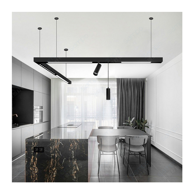 New Design Magnetic Track Light 220V Surface Recessed Pendant LED Spot Light Magnetic Track Rail Magnetic Track Lighting System