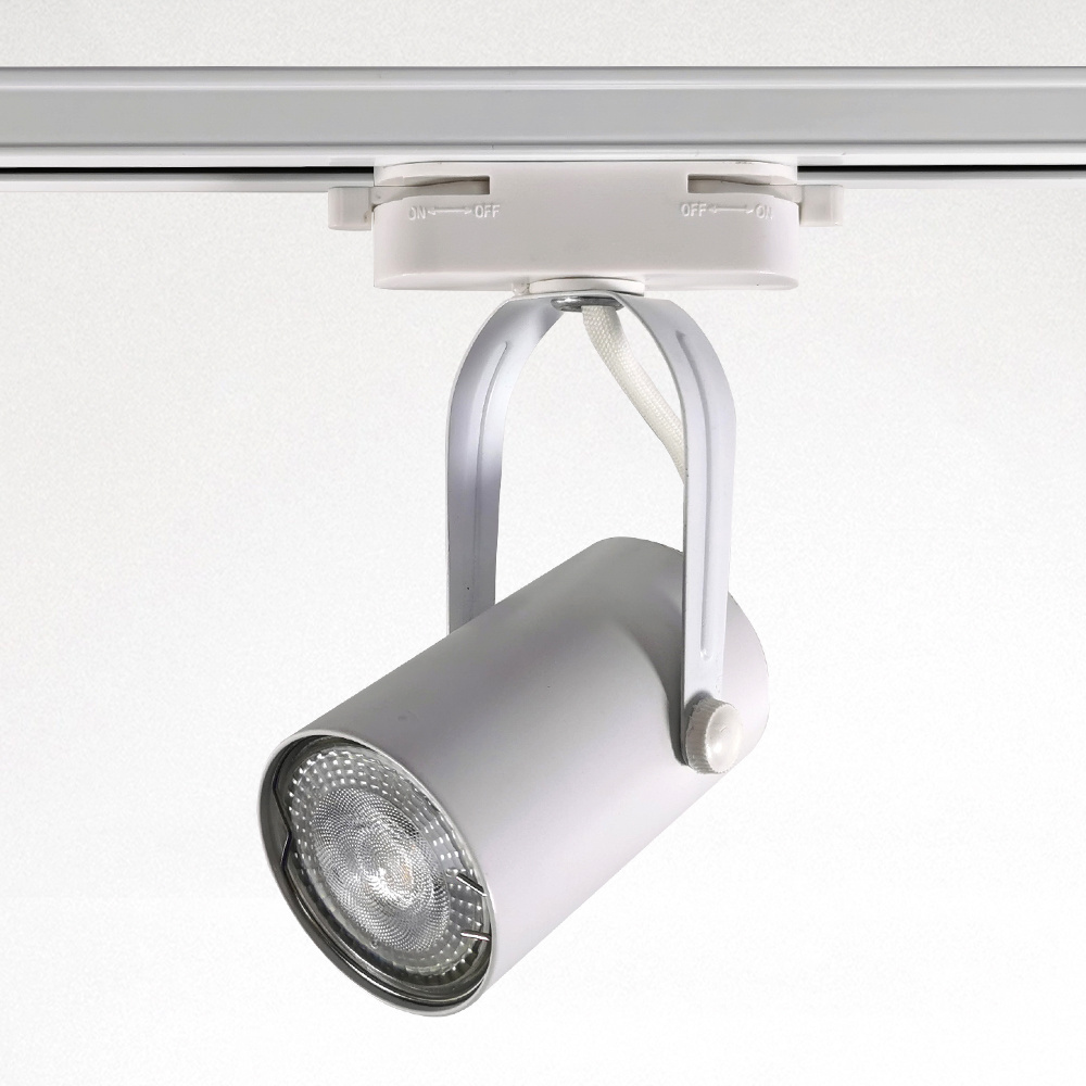 Surface Mounted Cylinder Adjustable Rail Spot Lighting GU10 LED 2/3/4 Wires Track Light Fixture