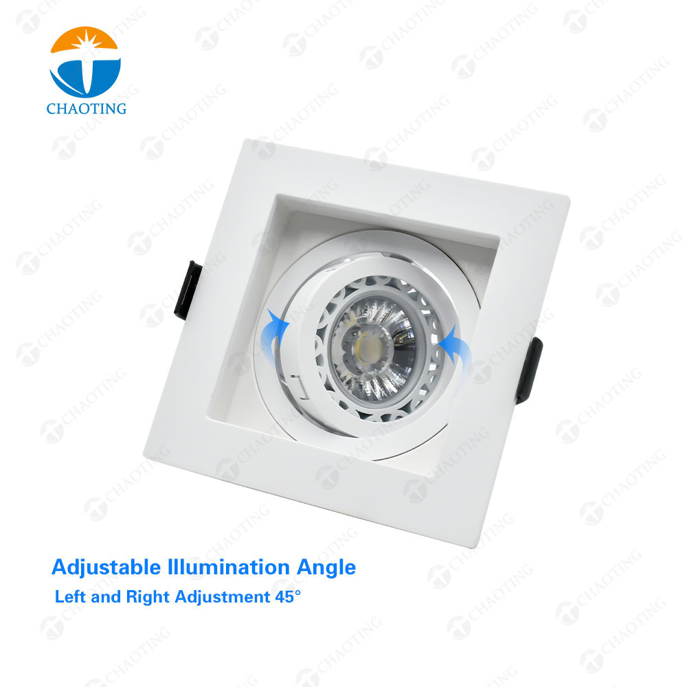 New Design Indoor Lighting Recessed Adjustable Warm White PC Plastic Led Downlight Mr16 Gu10 Spot Lamp Ceil Cob Hotel Down Light