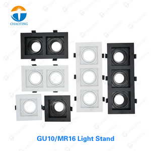 New Design Indoor Lighting Recessed Adjustable Warm White PC Plastic Led Downlight Mr16 Gu10 Spot Lamp Ceil Cob Hotel Down Light