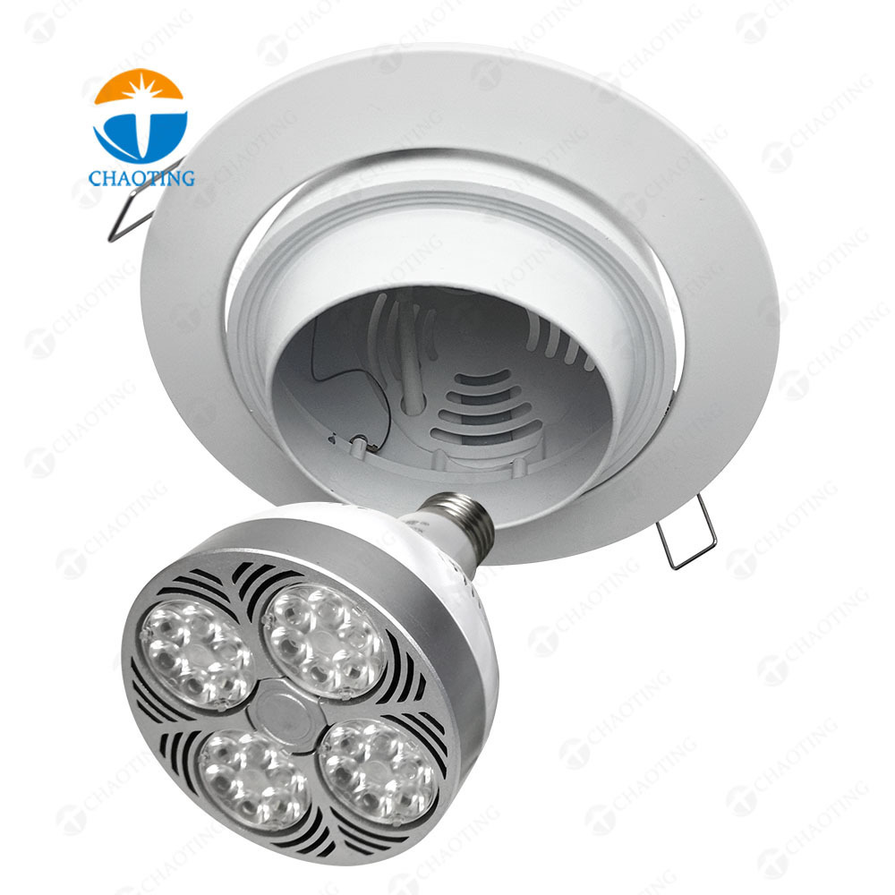 LED Ceiling Spotlight Light Downlight Frame Recessed Mounted Spot LED COB Iron Cylinder Down Lights PAR30 E27 Head Lamp Housing